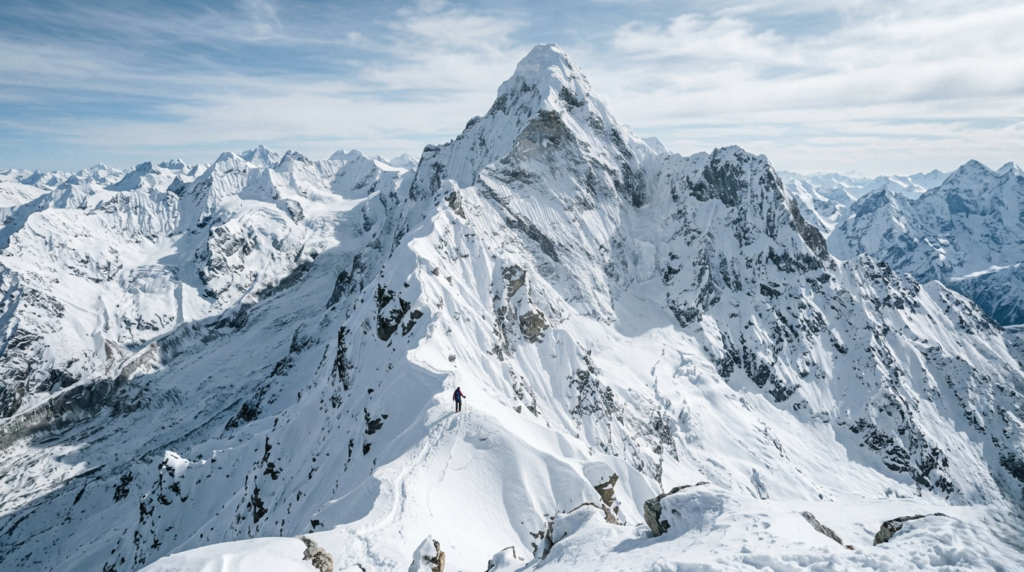 Snow covered mountain wallpaper 4k